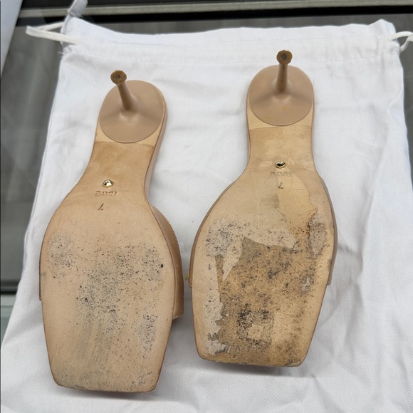 RAYE Rosette Mule in Nude PRE-OWNED - Picture 4 of 4